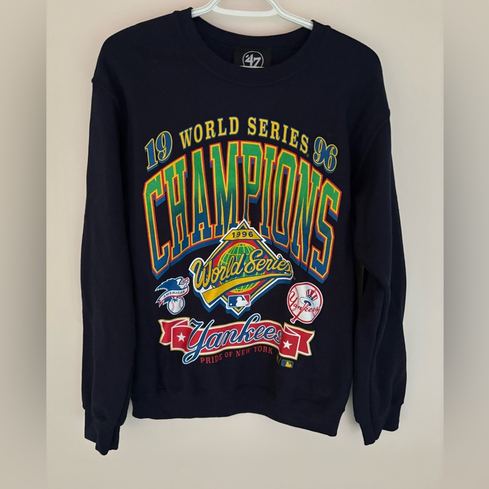 47 Brand Navy Blue World Series Champions Sweater